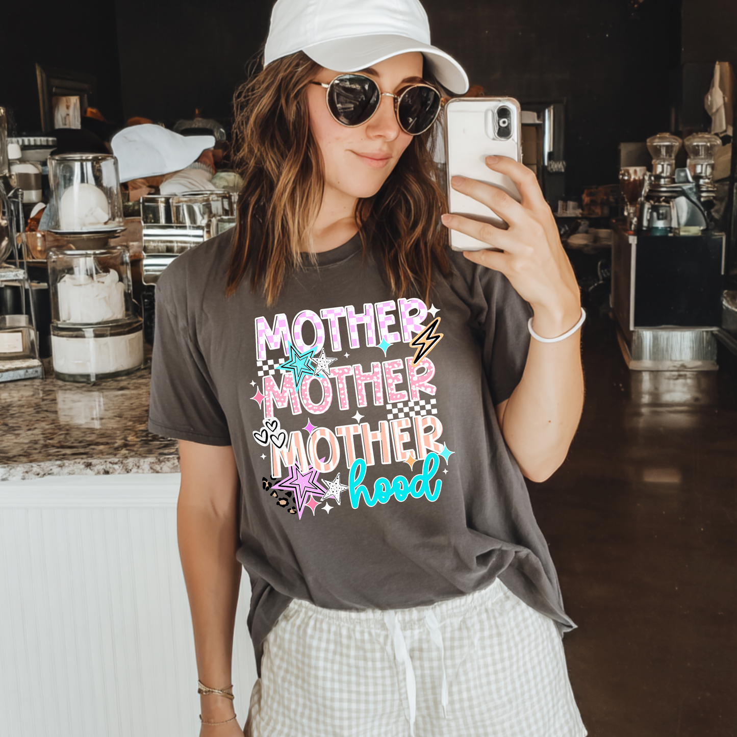 Motherhood Stacked White-Ready to Press Transfer