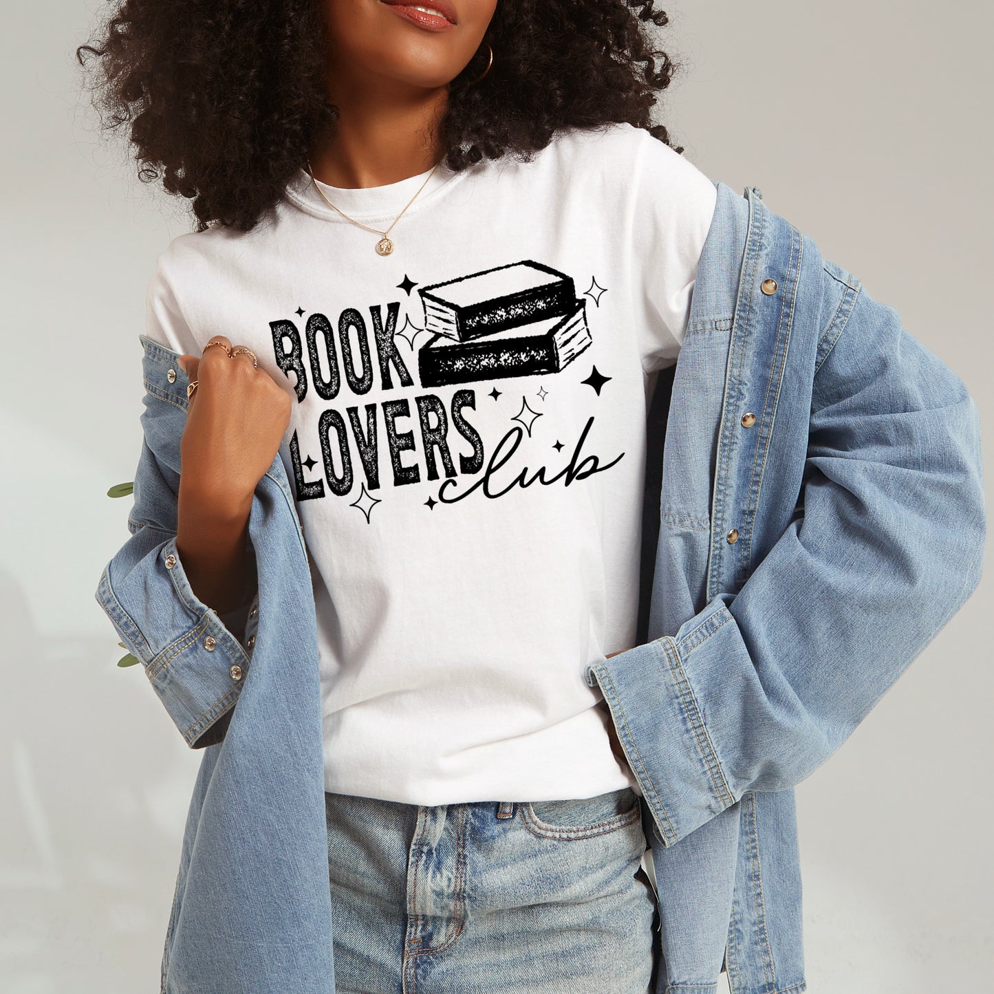 Book Lovers Club Black-Ready to Press Transfer