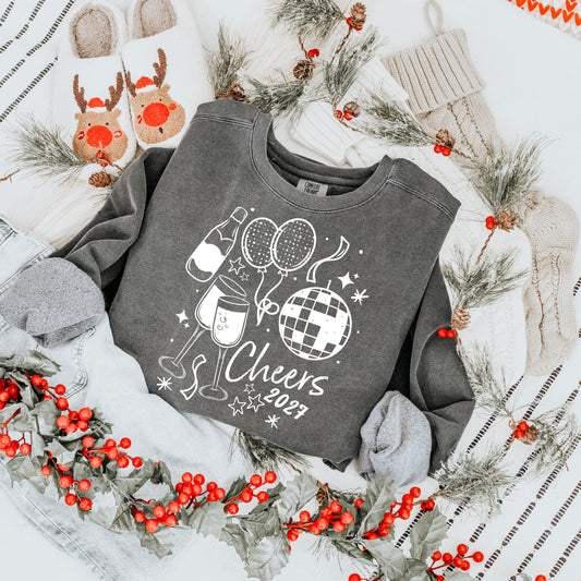 Cheers Single Color White-Ready to Press Transfer