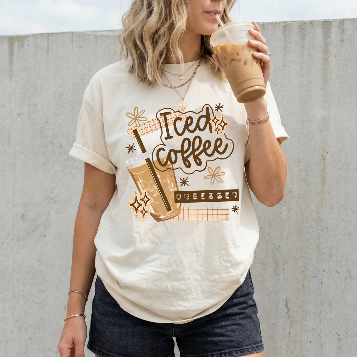 Iced Coffe Obessed-Ready to Press Transfer