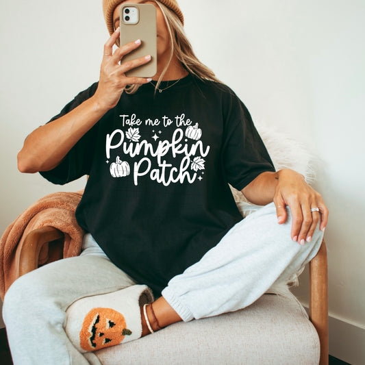 Take Me to the Pumpkin Patch Single Color White-Ready to Press Transfer