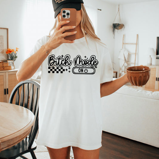 Bitch Mode Single Color White-Ready to Press Transfer