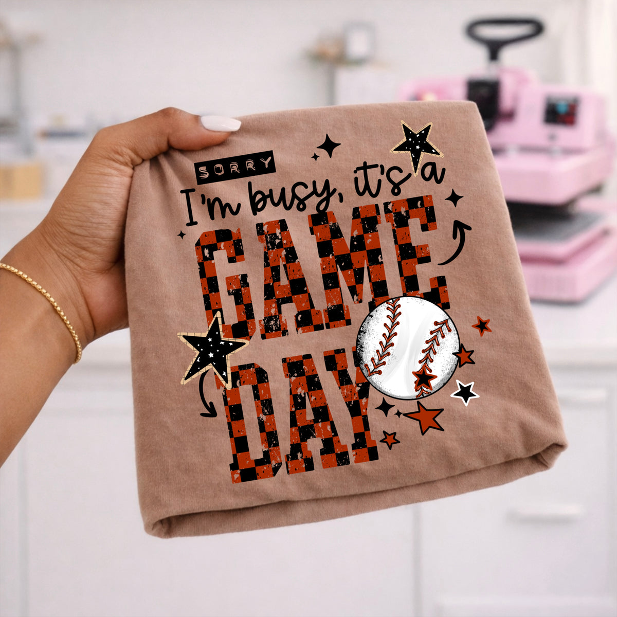 Sorry Busy Game Day Baseball-Ready to Press Transfer