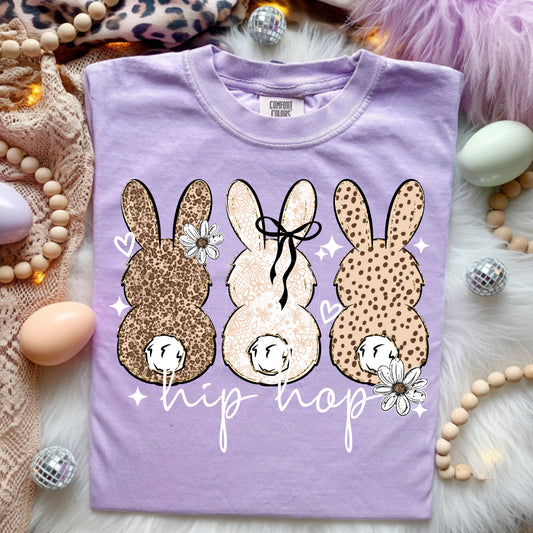 Hip Hop Bunnies White-Ready to Press Transfer