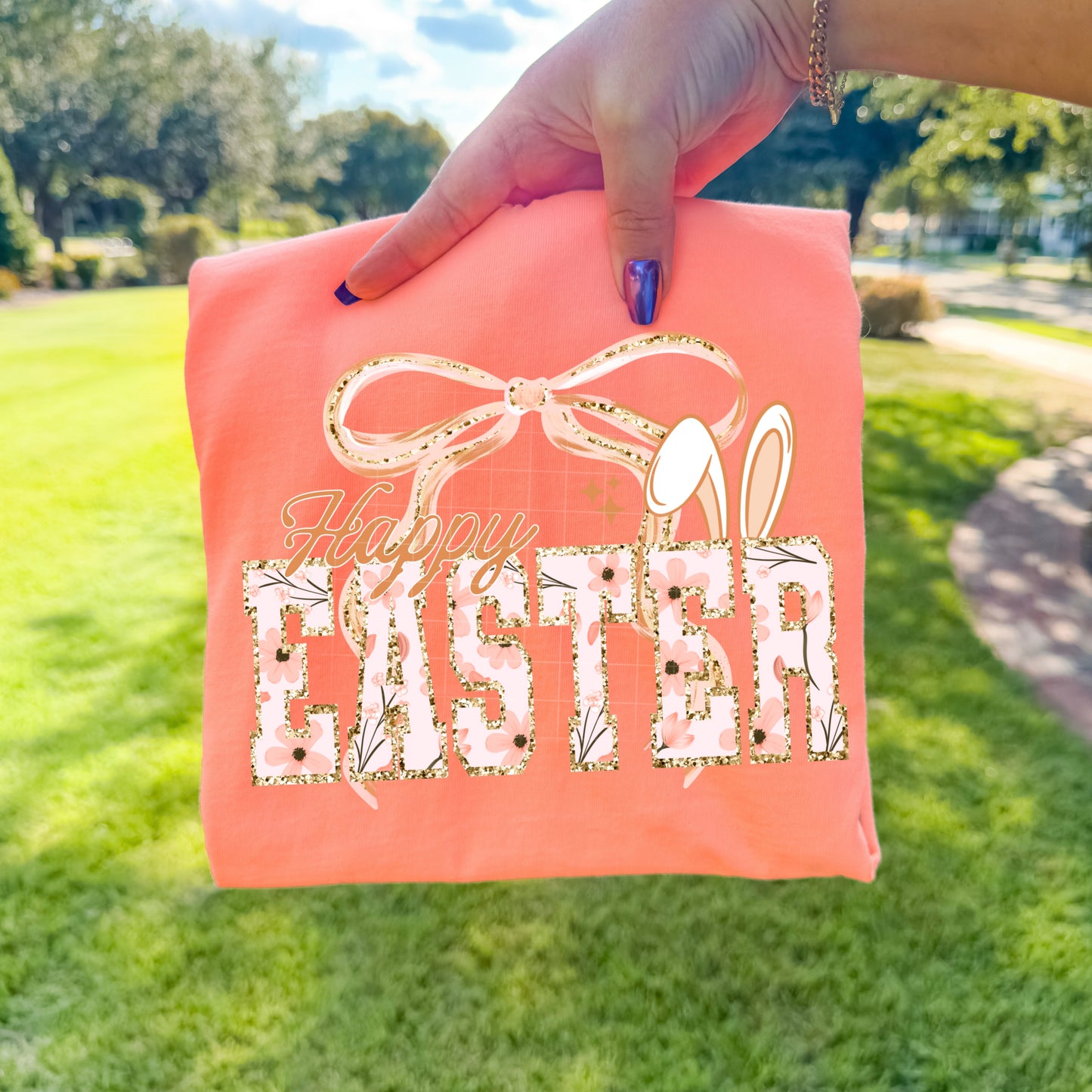 Pink Happy Easter-Ready to Press Transfer