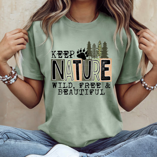 Keep Nature Wild Black-Ready to Press Transfer