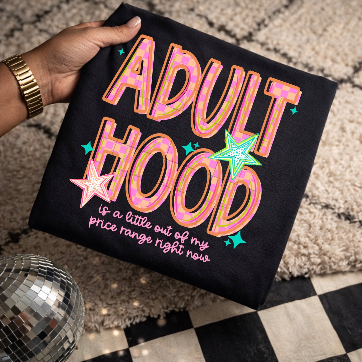Checker Adulthood-Ready to Press Transfer