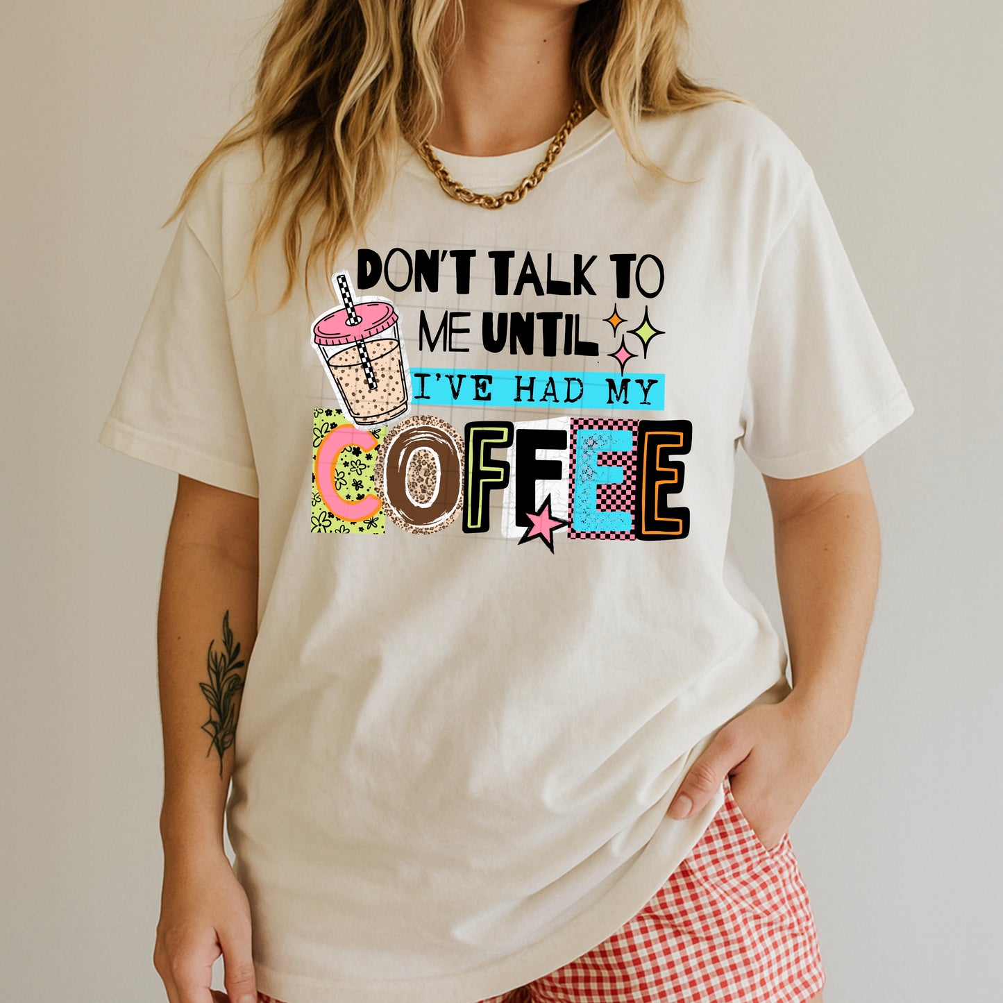 Don't Talk to Me Coffee Black-Ready to Press Transfer