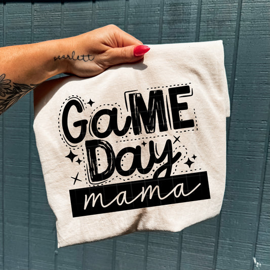 Gameday black Single Color-Ready to Press Transfer