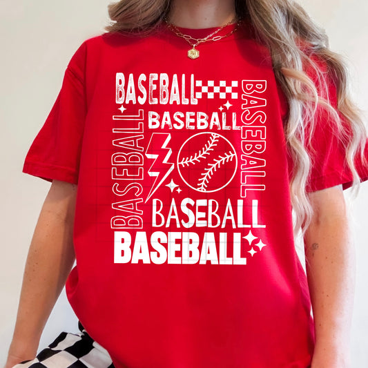 Baseball Single Color white-Ready to Press Transfer