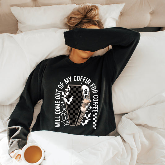 Coffin Coffee White-Ready to Press Transfer