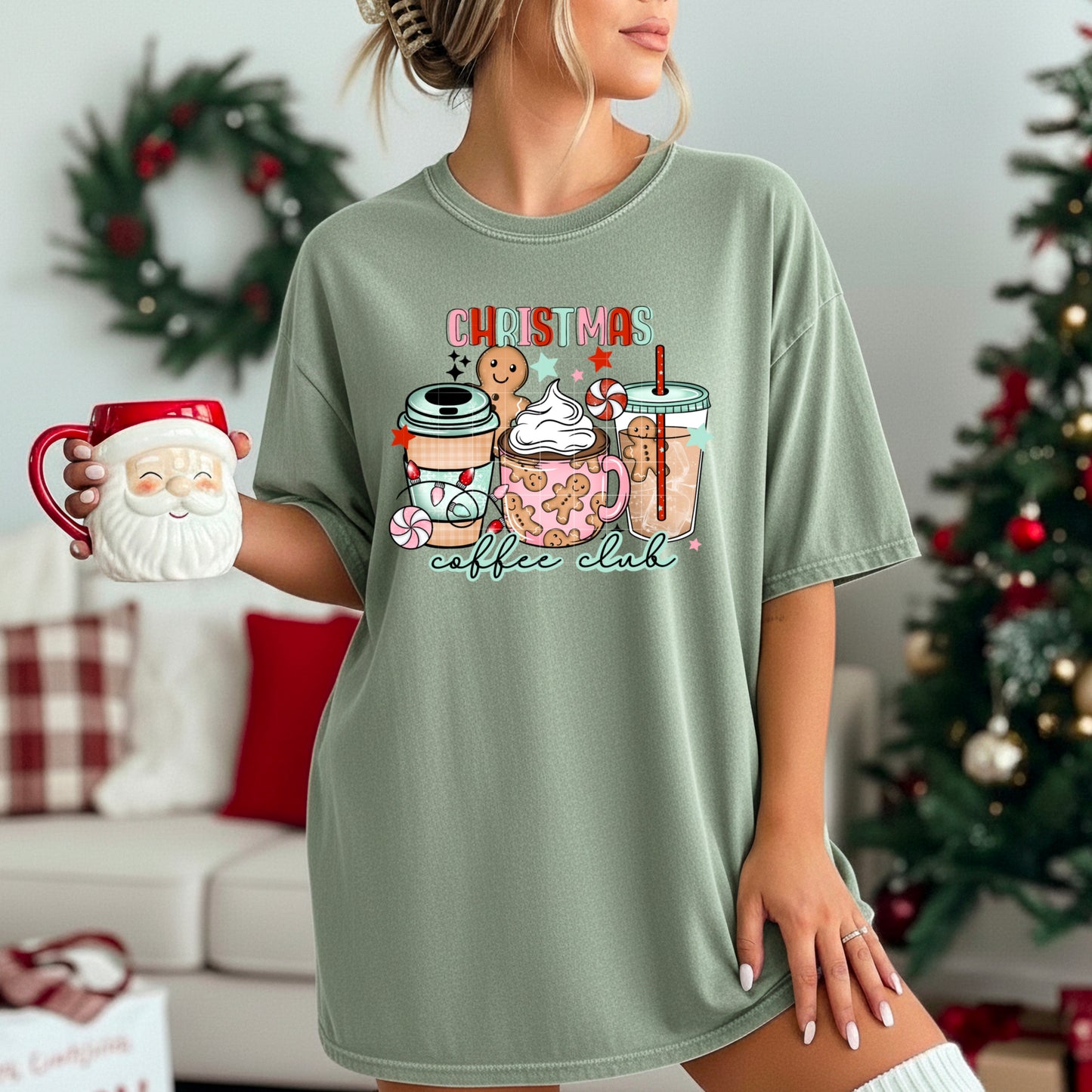 Christmas Coffee Club-Ready to Press Transfer