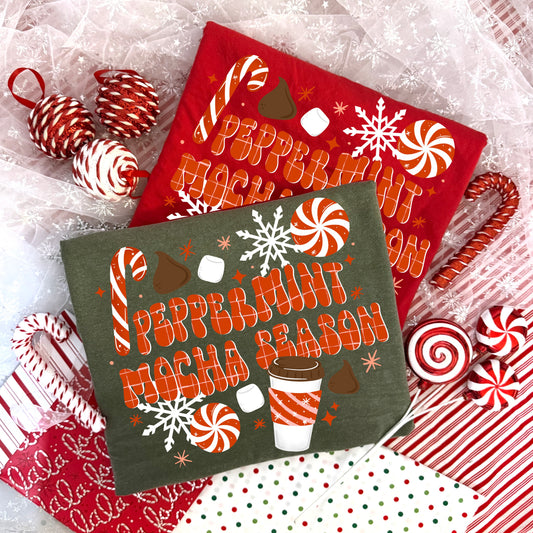 Peppermint Mocha Season-Ready to Press Transfer