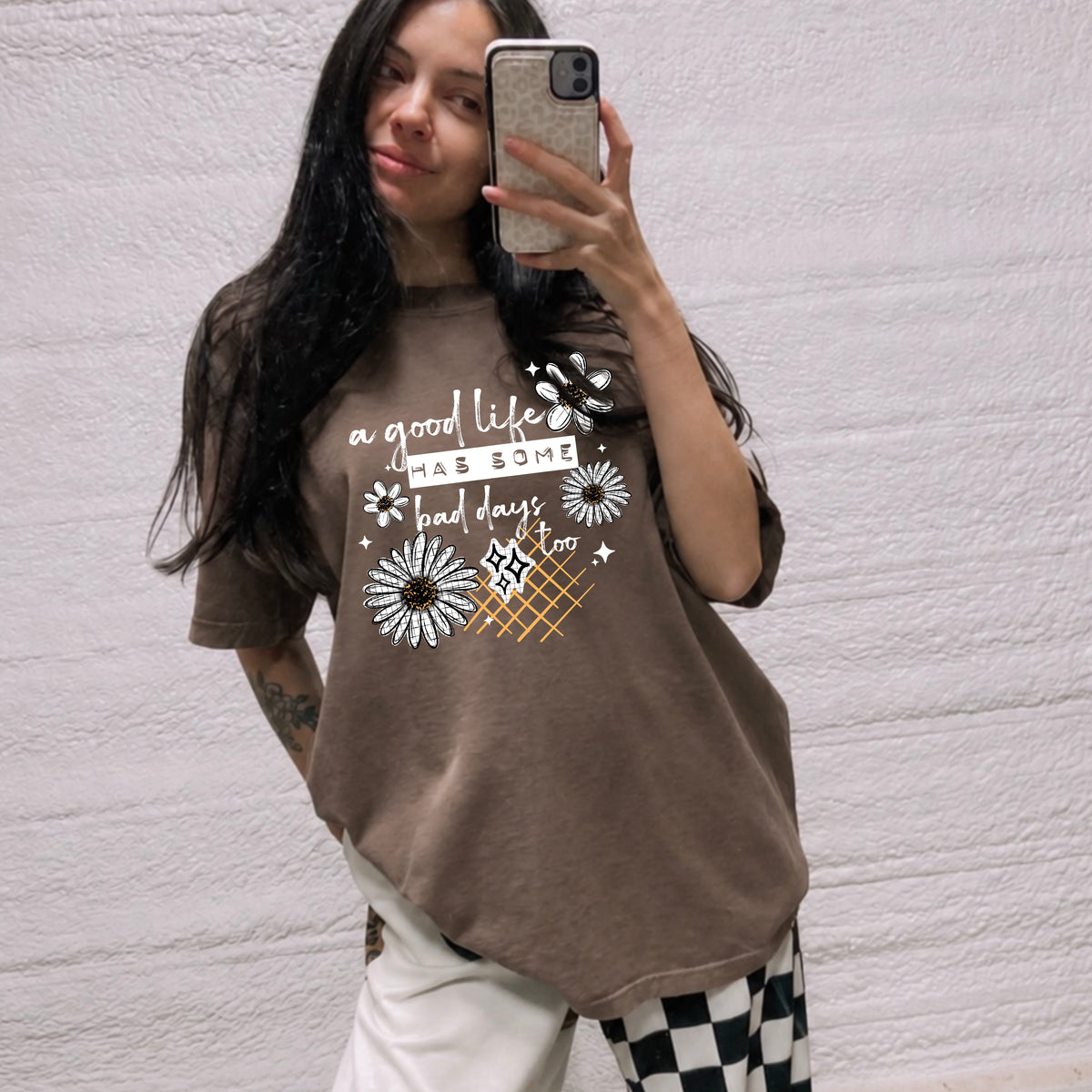 Good Life Bad Days White-Ready to Press Transfer