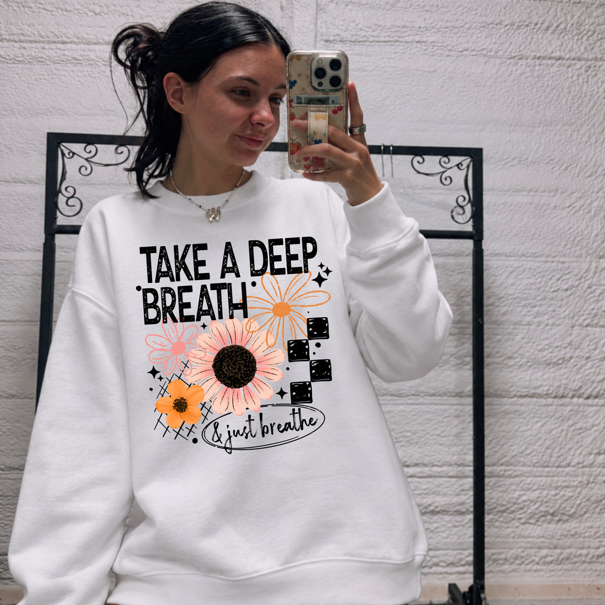 Take a Deep Breathe Black-Ready to Press Transfer