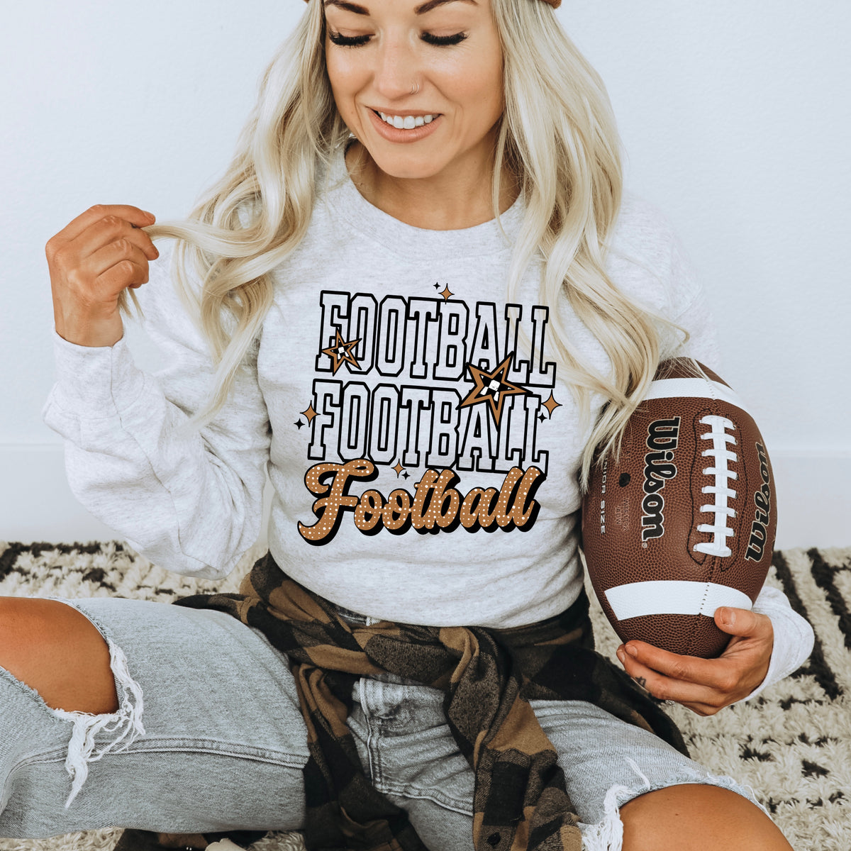 Football Stacked black-Ready to Press Transfer