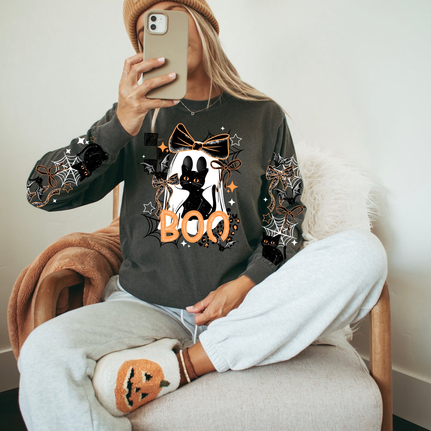 Boo Ghost Cat-Ready to Press Transfer