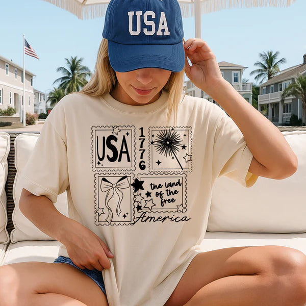 USA Stamps Black-Ready to Press Transfer