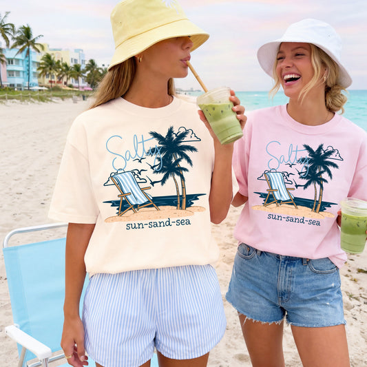 Salty Beach Chair Blue-Ready to Press Transfer
