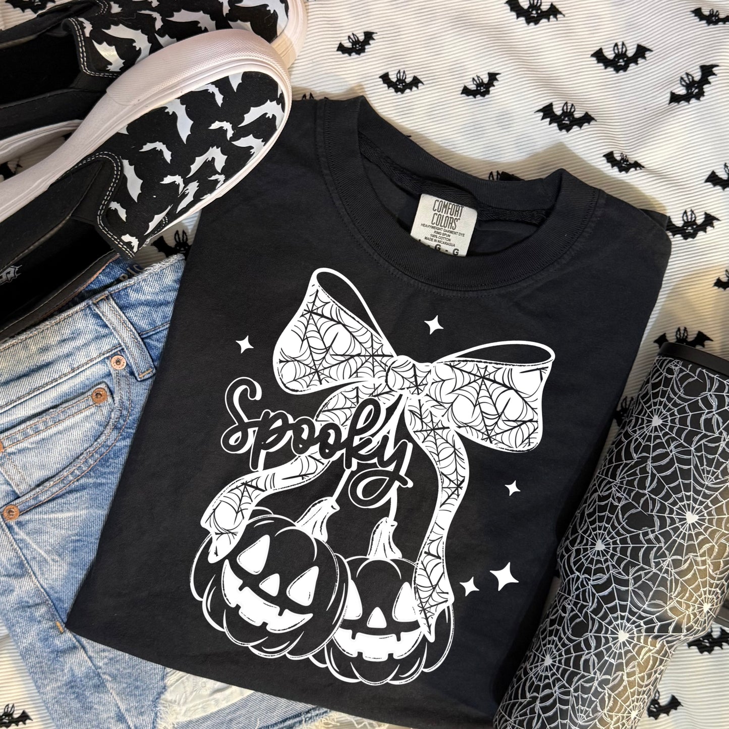 Spooky Pumpkin Cherry White-Ready to Press Transfer