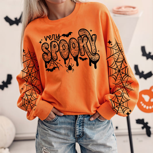 Very Spooky Single Color Black-Ready to Press Transfer