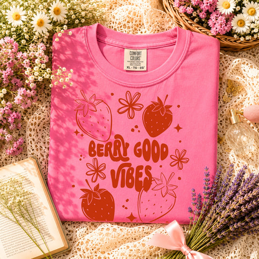 Berry Good Vibes Red-Ready to Press Transfer