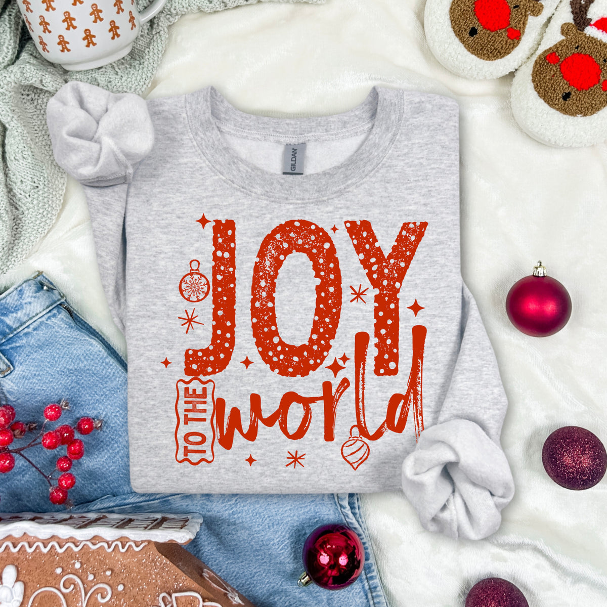 Joy to the World Red-Ready to Press Transfer