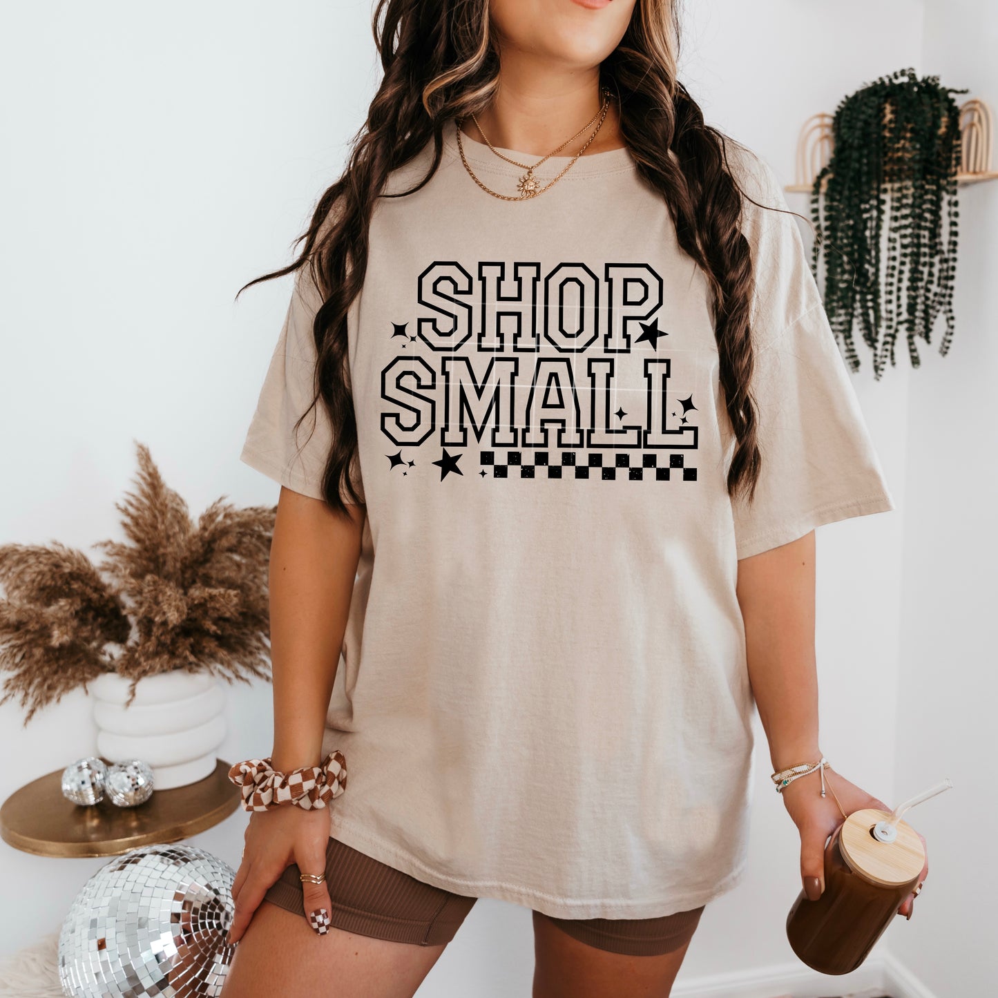 Shop Small Checker Single Color-Ready to Press Transfer