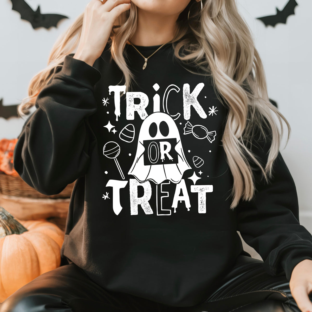 Trick or Treat White-Ready to Press Transfer