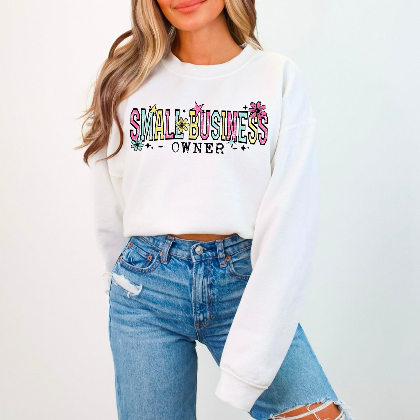 Small Business Pink Blue Green-Ready to Press Transfer