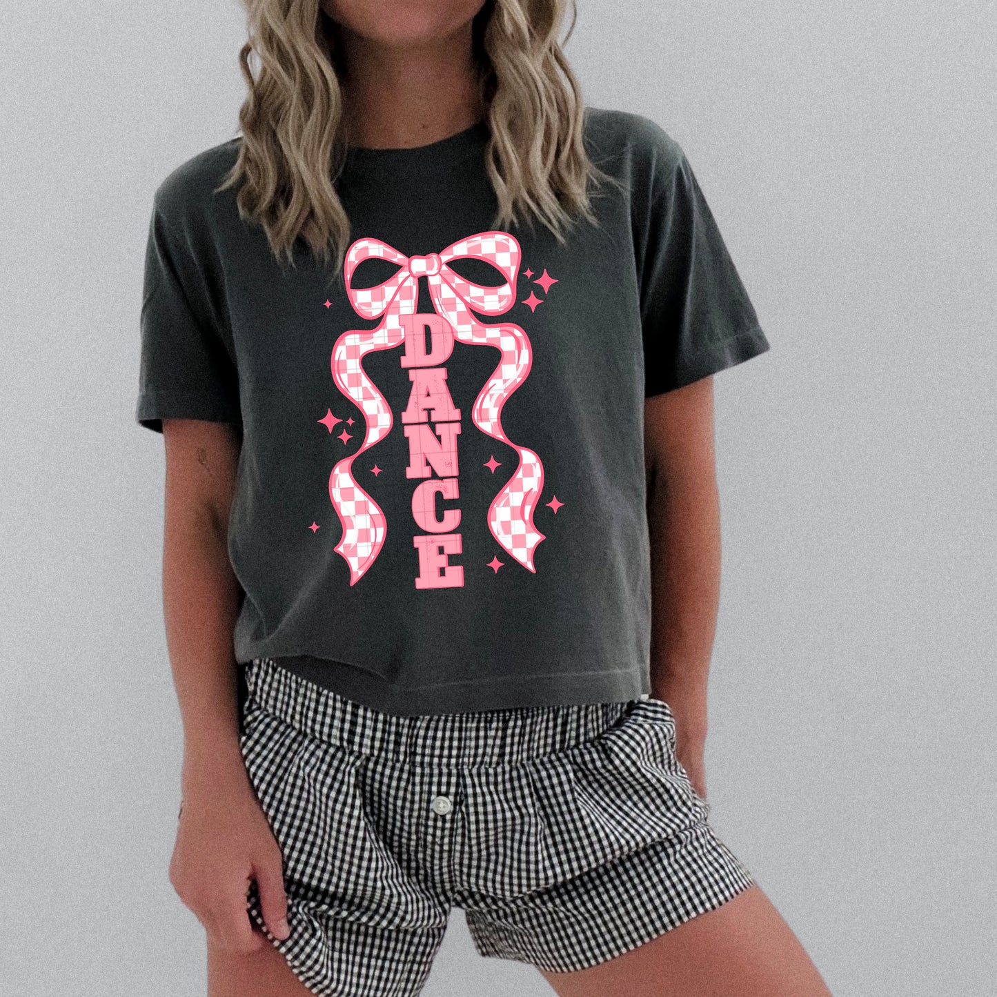 Dance Checker Bow-Ready to Press Transfer