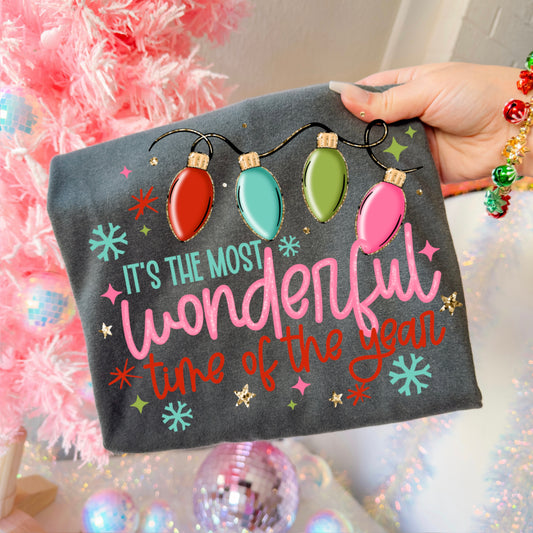 Wonderful Time of the Year Lights-Ready to Press Transfer