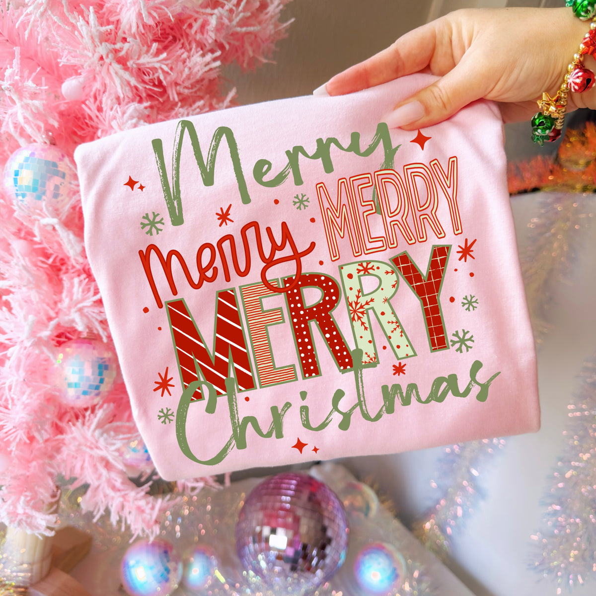 Merry Merry Merry Christmas-Ready to Press Transfer