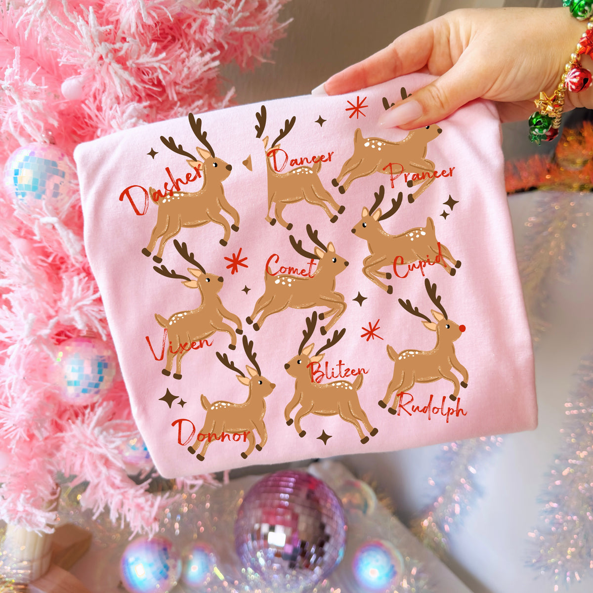 Reindeer Collage-Ready to Press Transfer