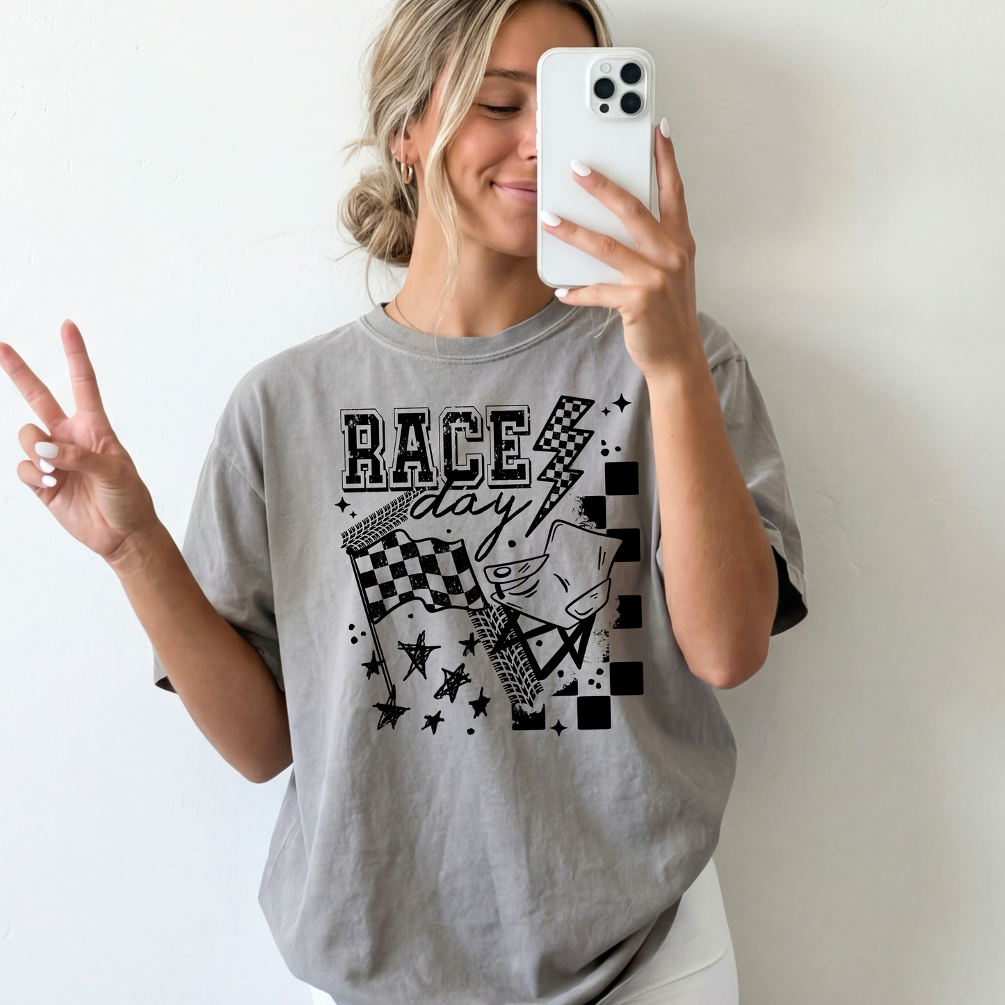 Race Day Single Color Black-Ready to Press Transfer
