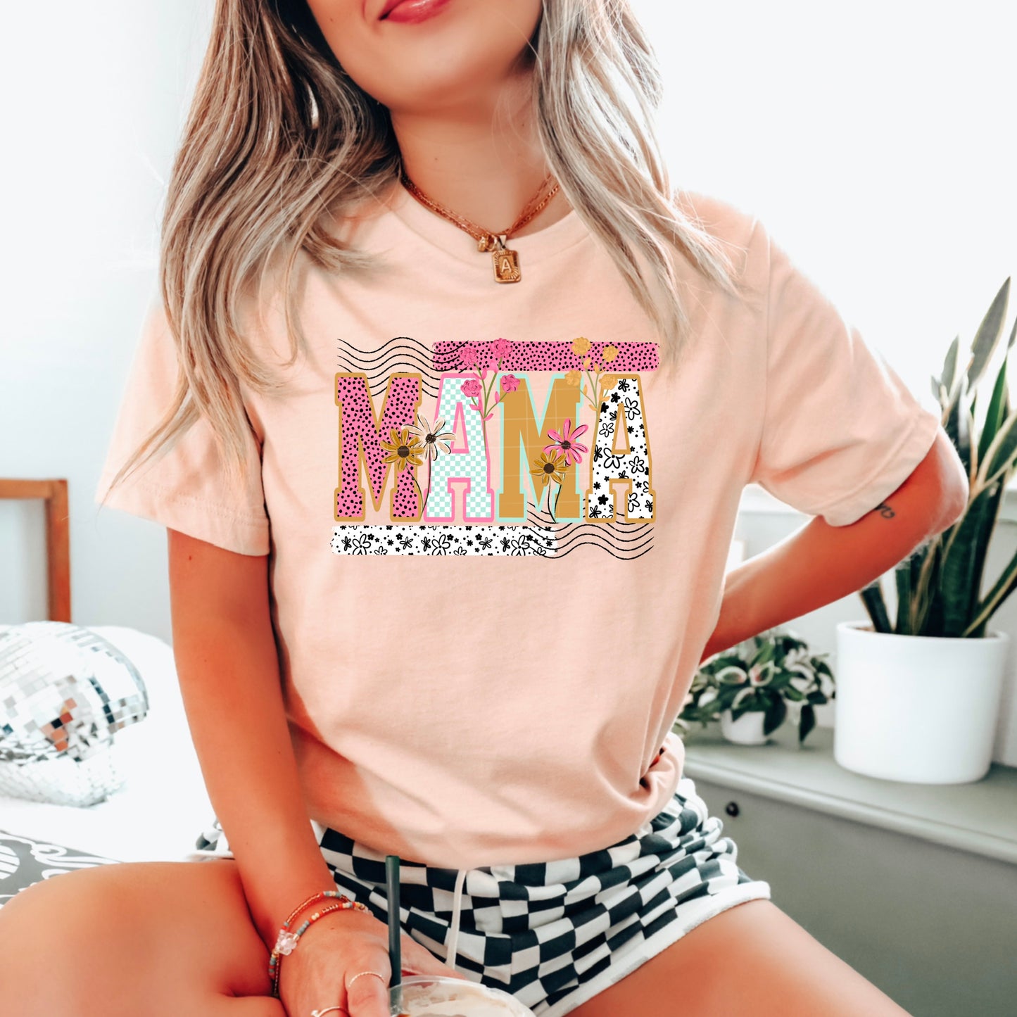 Mama Washi Tape and Florals-Ready to Press Transfer