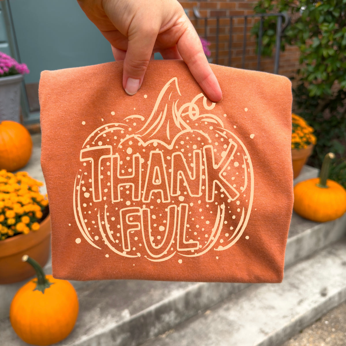 Thankful Single Color Cream-Ready to Press Transfer