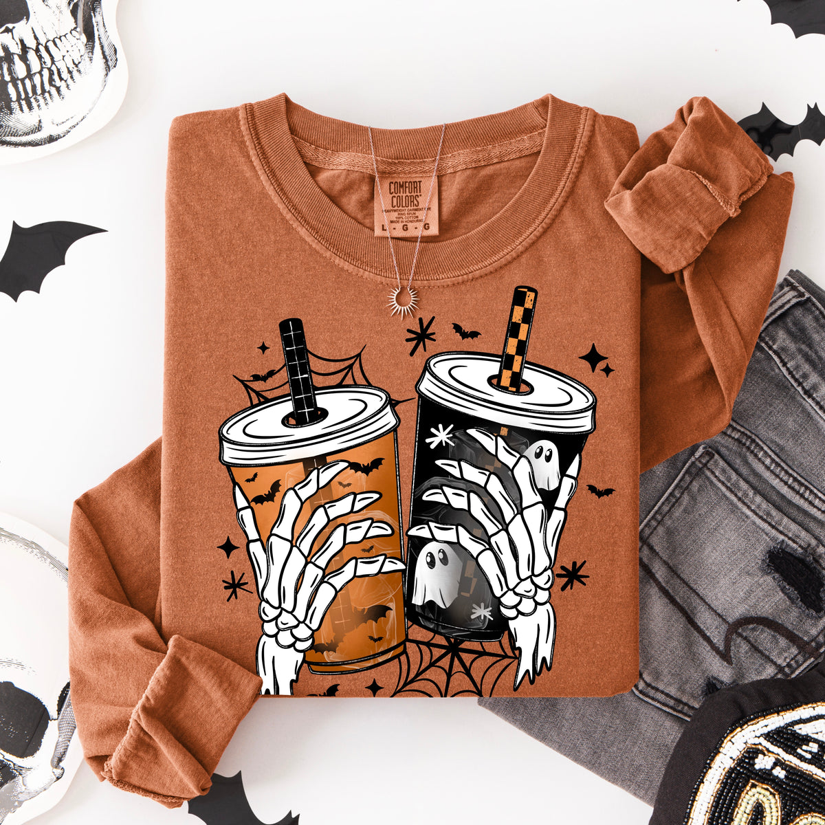 Halloween Skellie Hand Coffees-Ready to Press Transfer