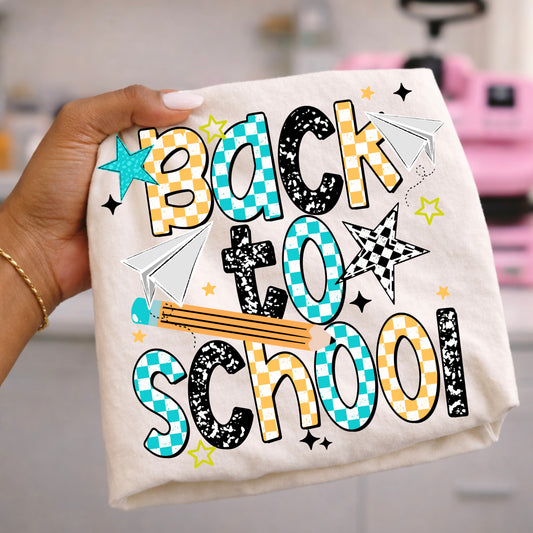 Back to School Blue-Ready to Press Transfer