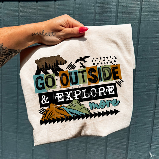 Go outside and Explore-Ready to Press Transfer