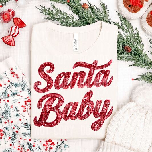 SANTA BABY SEQUIN-Ready to Press Transfer