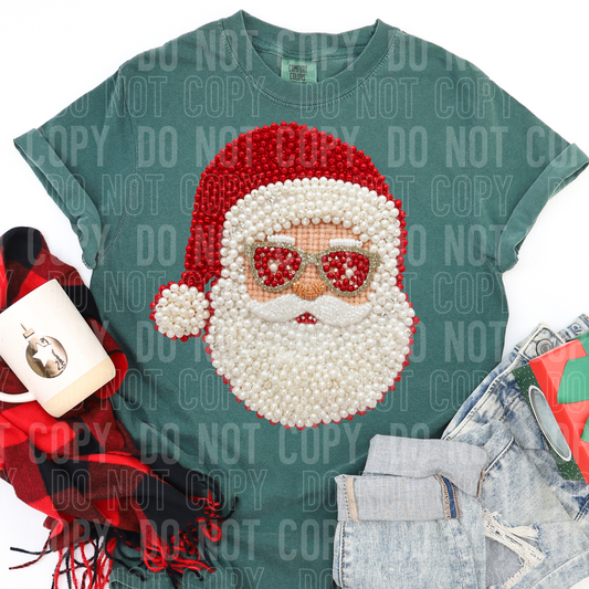 SANTA PEARLS-Ready to Press Transfer