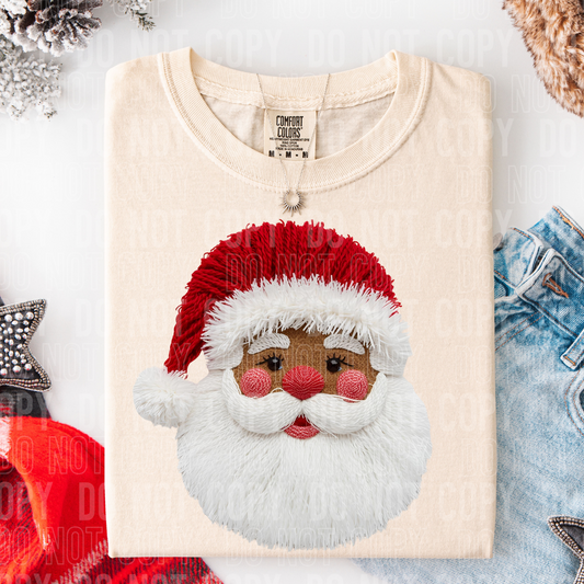 Santa Yarn Dark-Ready to Press Transfer