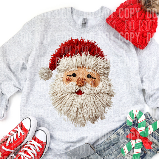Santa Yarn String-Ready to Press Transfer