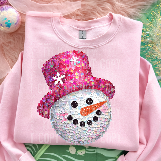 SNOWMAN SEQUINS-Ready to Press Transfer