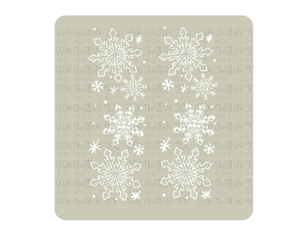 Let it Snow white Sleeve-Ready to Press Transfer