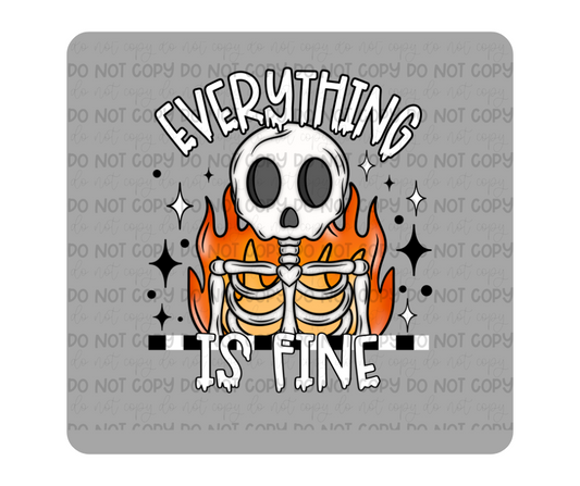 Everything is Fine black outline-Ready to Press Transfer