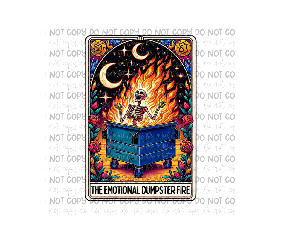 Emotional Dumpster tarot-Ready to Press Transfer