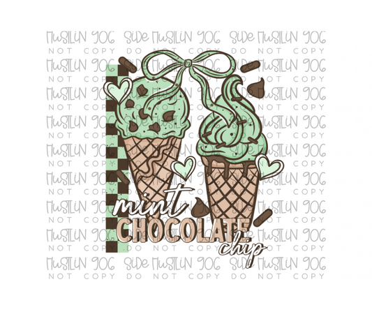 Mint Choc Chip-Ready to Press Transfer