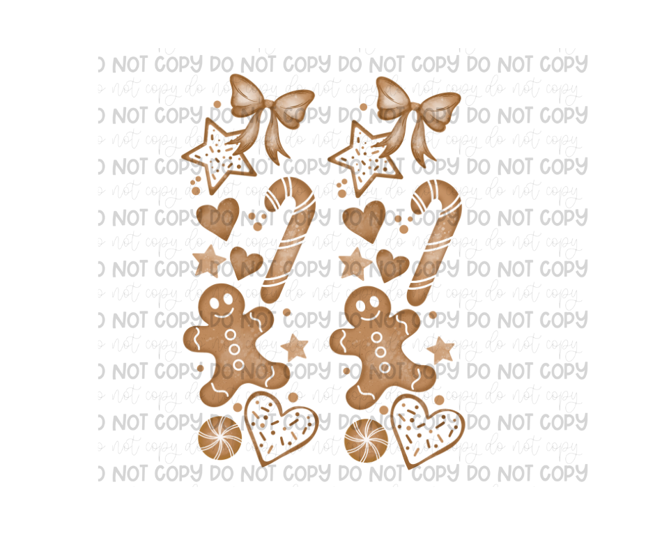 Gingerbread SLEEVES-Ready to Press Transfer